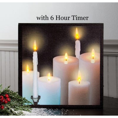 2017 new product Candle Lighted Canvas with timer canvas print