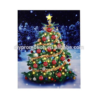 Mr Christmas Musical Illuminart Ornament Tree Art Lighted LED Canvas Light Show with 12 Holiday Songs