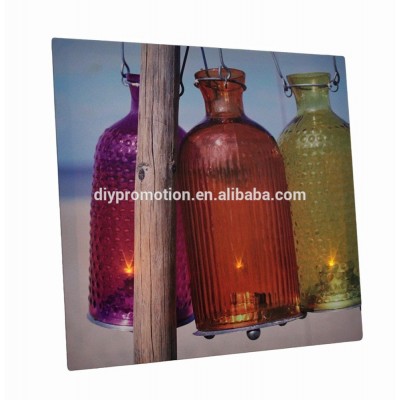 Beach Lanterns 15 X 15 LED Lighted Canvas Wall Hanging